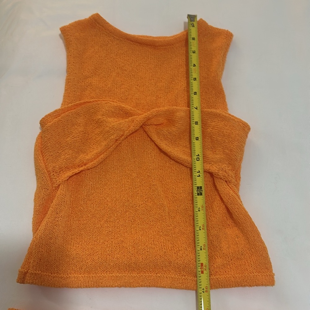 NEW Amazon Orange Sleeveless Knit 2 Piece Set Size S - Picture 11 of 12